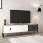 Hanah Home Neva 3801 Soporte para TV Roble, Blanco y Antracita